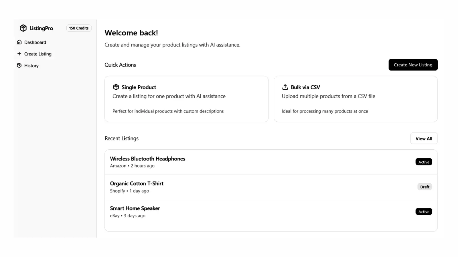 Live demo of ProdifyQ's AI-powered listing generator